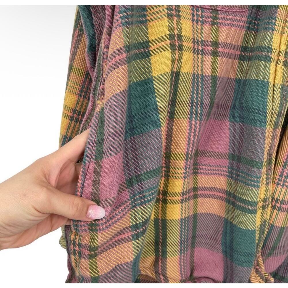 L.L.Bean Plaid Chamois Flannel Shirt Jacket Shacket Cottagecore Oversized XL - Picture 6 of 9